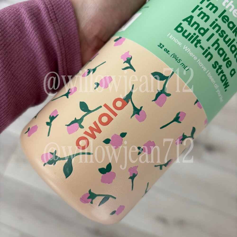 "Tea Time" Rose Floral Owala - 32 oz Freesip - Limited Edition UO Color - Picture 5 of 8
